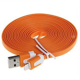 Colorful Noodle Style Apple 8 Pin 3M Sync Charger USB2.0 Cable