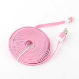 Colorful Noodle Style Apple 8 Pin 3M Sync Charger USB2.0 Cable