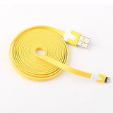 Colorful Noodle Style Apple 8 Pin 3M Sync Charger USB2.0 Cable