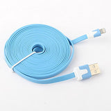 Colorful Noodle Style Apple 8 Pin 3M Sync Charger USB2.0 Cable