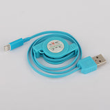 Colorful Apple 8 Pin Retractable Charge and Sync Cable