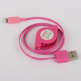Colorful Apple 8 Pin Retractable Charge and Sync Cable