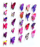 PVC 3D Butterfly Tatoos Wall Sticker Home Decoration Decals Fridge Sticker Wedding Wall Decals Office Wall sticker Store Wall Wticker Window sticker