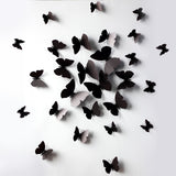 PVC 3D Butterfly Tatoos Wall Sticker Home Decoration Decals Fridge Sticker Wedding Wall Decals Office Wall sticker Store Wall Wticker Window sticker