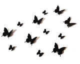 PVC 3D Butterfly Tatoos Wall Sticker Home Decoration Decals Fridge Sticker Wedding Wall Decals Office Wall sticker Store Wall Wticker Window sticker