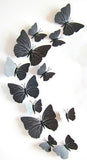 PVC 3D Butterfly Tatoos Wall Sticker Home Decoration Decals Fridge Sticker Wedding Wall Decals Office Wall sticker Store Wall Wticker Window sticker