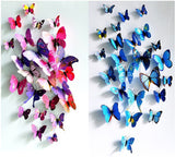 PVC 3D Butterfly Tatoos Wall Sticker Home Decoration Decals Fridge Sticker Wedding Wall Decals Office Wall sticker Store Wall Wticker Window sticker
