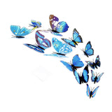 PVC 3D Butterfly Tatoos Wall Sticker Home Decoration Decals Fridge Sticker Wedding Wall Decals Office Wall sticker Store Wall Wticker Window sticker