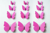 PVC 3D Butterfly Tatoos Wall Sticker Home Decoration Decals Fridge Sticker Wedding Wall Decals Office Wall sticker Store Wall Wticker Window sticker