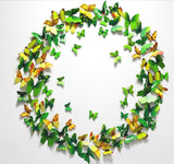 PVC 3D Butterfly Tatoos Wall Sticker Home Decoration Decals Fridge Sticker Wedding Wall Decals Office Wall sticker Store Wall Wticker Window sticker