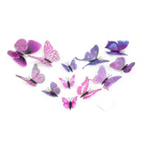 PVC 3D Butterfly Tatoos Wall Sticker Home Decoration Decals Fridge Sticker Wedding Wall Decals Office Wall sticker Store Wall Wticker Window sticker