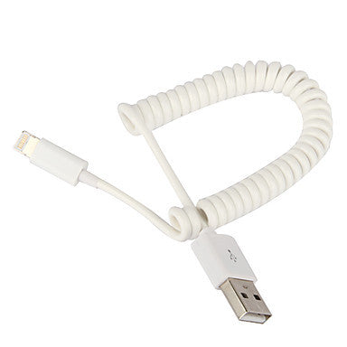 Apple 8 Pin Coiled Cable Charge and Data for iPhone 6 iPhone 6 Plus iPhone 5,iPad Mini,iPad 4,iPod