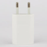 EU Plug AC Wall Charger with Apple 8 Pin Coiled Cable