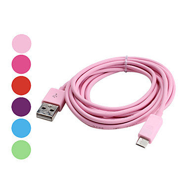USB Sync and Charge Cable for Samsung Galaxy S3 I9300, I9100 & Others (Assorted Colors, 300cm Length)