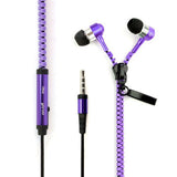Metal Zipper Earphones Headphones with MIC