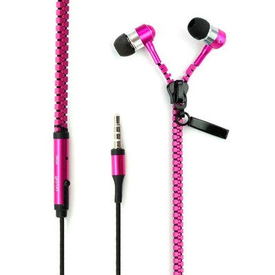 Zipper Style In-Ear Headphone with Mic for Mobilephones