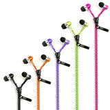 Metal Zipper Earphones Headphones with MIC