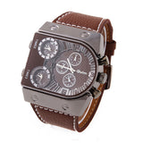 Men's Robot Shape Round Dial PU Band Quartz Analog Fashion Watch