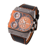 Men's Robot Shape Round Dial PU Band Quartz Analog Fashion Watch 