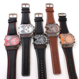 Men's Robot Shape Round Dial PU Band Quartz Analog Fashion Watch