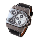 Men's Robot Shape Round Dial PU Band Quartz Analog Fashion Watch 