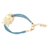 Alloy Owl Charm Sideways Leather Bracelets