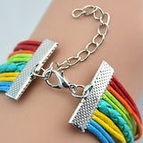 Faith Love & Anchor Bracelet-Antique Silver Charm Bracelet