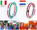 World Cup Theme Bacelets-Bangles Fashion Jewelry Sporty PU Leather Bracelet For Men and Women
