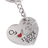 Hearts Shape Lovers Stainless keychains