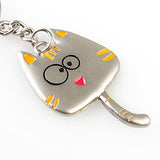 Cute Cat Shaped Metal Keychain
