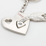Arrow and Heart Style Metal Couple Keychains