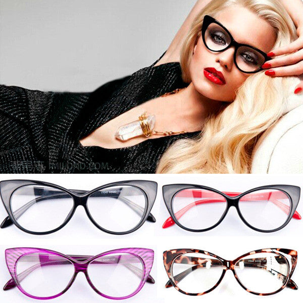 Cute Vintage Classical Eyeglasses Leopard Red Black Cat Eyes Eyeglasses Design Glasses