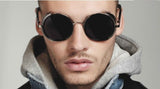 Steampunk Retro Coating mens vintage round Sunglasses Men women brand designer