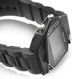 Aircraft LED Watches Digital Hours Stainless Steel Case Sports Watch Back Light rubber Strap Casual watches