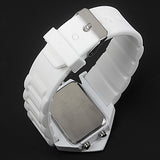Aircraft LED Watches Digital Hours Stainless Steel Case Sports Watch Back Light rubber Strap Casual watches