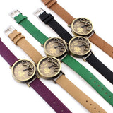 Fashion Vintage Watch for Women's Dress Watches retro zither PU Strap quartz watch analog wristwatches