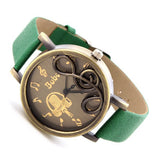 Fashion Vintage Watch for Women's Dress Watches retro zither PU Strap quartz watch analog wristwatches