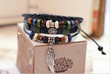 Wing Feather Charm Handmade Genuine Leather Adjustable Bracelet Wristband Jewelry Valentine's Day Gift Men Women bracelets
