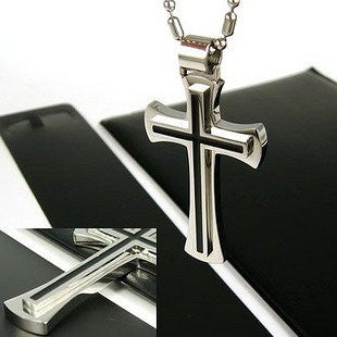 Stainless Steel Cross Necklace for men women Fashion Jewelry