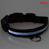 Adjustable Pet Dog Flashing LED Lights Safety Nylon Night Glow Collar