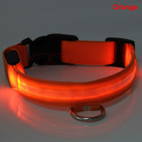 Adjustable Pet Dog Flashing LED Lights Safety Nylon Night Glow Collar