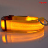 Adjustable Pet Dog Flashing LED Lights Safety Nylon Night Glow Collar