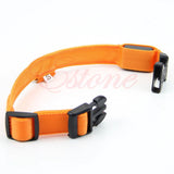 Adjustable Pet Dog Flashing LED Lights Safety Nylon Night Glow Collar