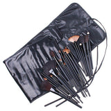 Professional 32 PCS Cosmetic Facial Make up Brush Kit Wool Makeup Brushes Tools Set with Black Leather Case