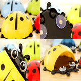 Cute Funny Cartoon Yellow/Red/Blue/Green Ladybug Sucker Suction Hook Tooth Brush Holder