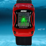 Kids Watches Car Style LED Cartoon Digital Watch Jelly Silicone 50m Waterproof Swim Sports Wristwatches For Children