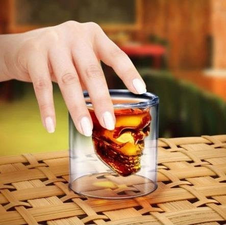 Cool Crystal Skull Head Shaped Shot Glass