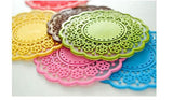High quality Translucent openwork lace coasters Nice Insulation coasters cute Cup mat