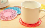 High quality Translucent openwork lace coasters Nice Insulation coasters cute Cup mat