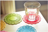 High quality Translucent openwork lace coasters Nice Insulation coasters cute Cup mat